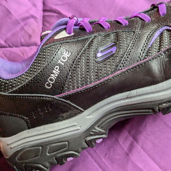Skechers D'lite Comp Toe Slip Resistant Work Shoes - Picture 9 of 10